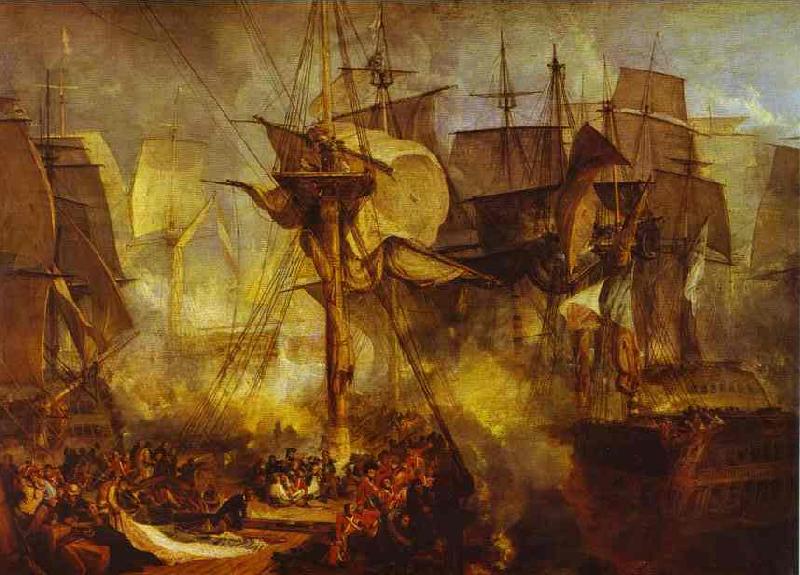  Battle of Trafalgar as Seen from the Mizen Starboard Shrouds of the Victory